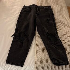Black Distressed Jeans